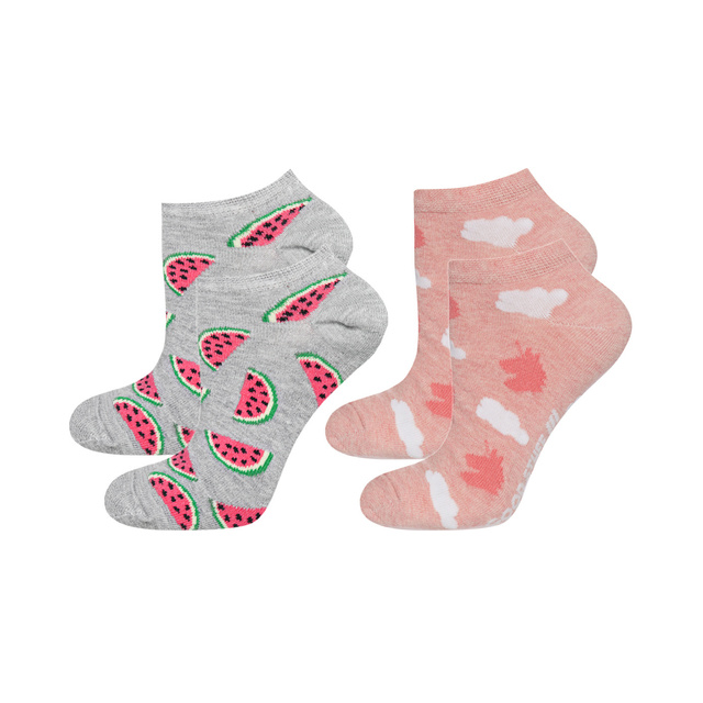 SOXO Set 2 Damen kurze Socken | bunte Muster