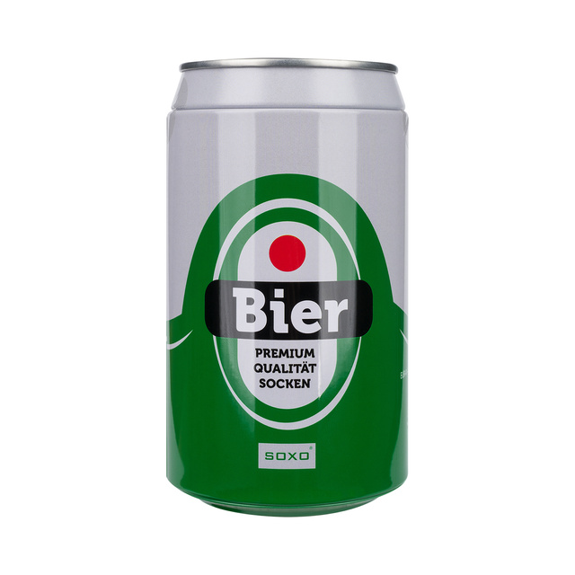 1 Paar von lustigen Socken mit Biermotiv in einzigartiger Verpackung | Herrensocken | SOXO