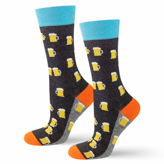 Socken mit Bier-Motiv