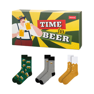 Socken mit Bier-Motiv 3er-Pack