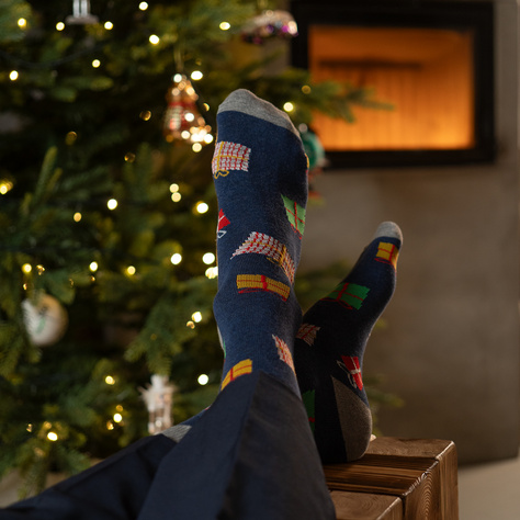 Set mit 2x  Herrensocken mit Weihnachtsmotiv | SOXO