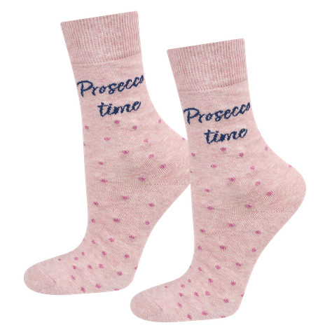 2 Paar von lustigen Socken mit Proseccomotiv in einzigartiger Verpackung | Damensocken | SOXO