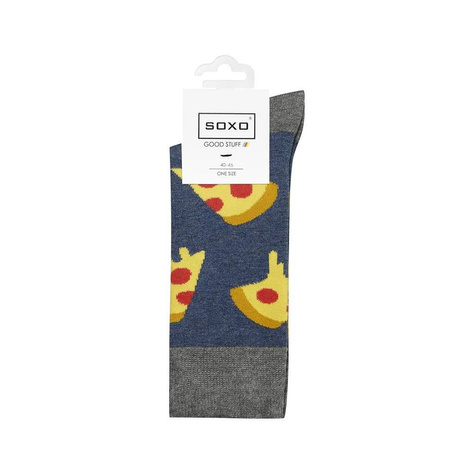 4 Paar von lustigen Socken mit Pizzamotiv einzigartiger Verpackung| Herrensocken | SOXO