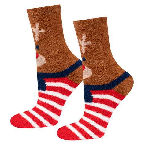 1 Paare von lustige Socken mit Weihnachtsrentier | Damensocken | SOXO