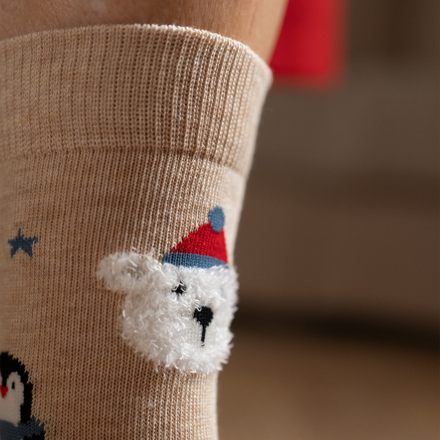 Socken mit Weihnachts-Motiv