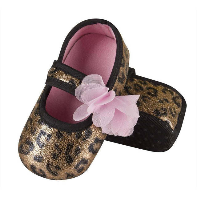 Baby Ballerina Hausschuhe SOXO im Leopardenmuster
