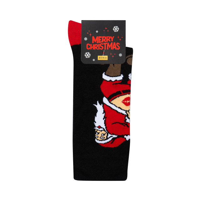 Socken mit Frechem Weihnachtsmann Po-Motiv