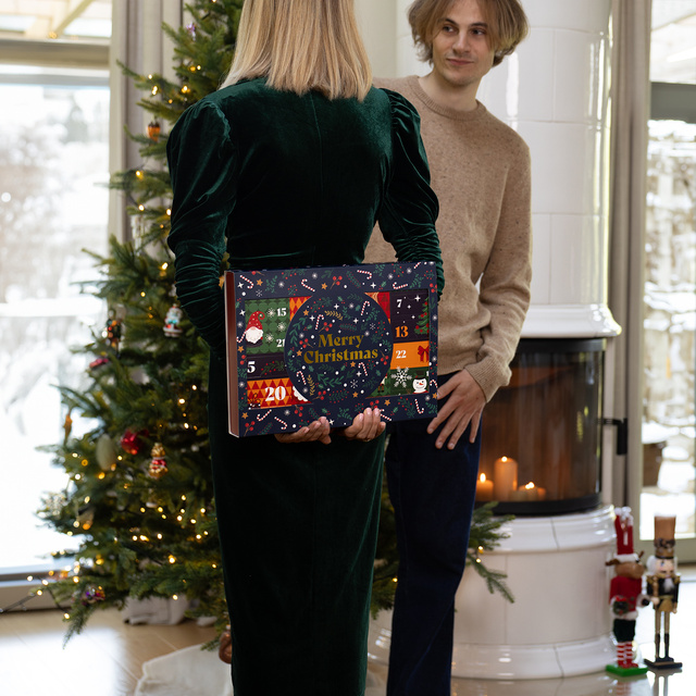 Adventskalender mit Socken 12er-Pack