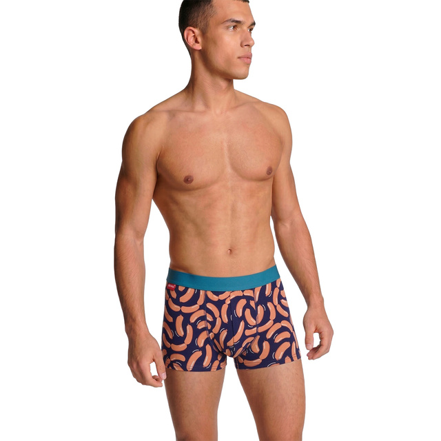 Boxershorts mit Wurst-Motiv in Dose