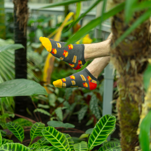 Kurze Socken mit Pizza-Motiv 6er-Pack