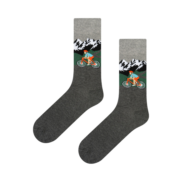 Socken mit Fahrrad-Motiv