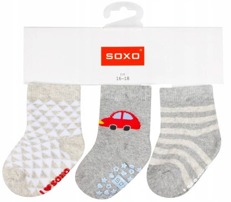 Set mit 3x Bunte Babysocken | SOXO