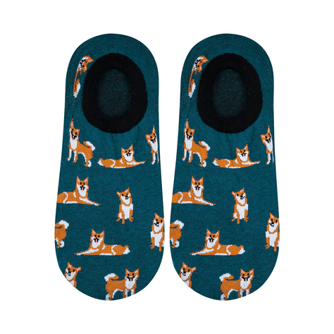 1 Paare von lustigen Kurz Socken mit Hundmotive | Herensocken | SOXO