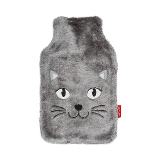 Wärmflasche mit Katzenbezug 1,8 l