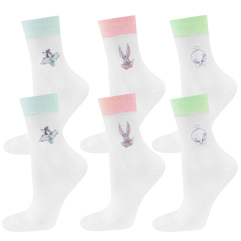 Set 3 x Damensocken von Soxo | lustige Socken | Looney Tunes | Geschenkidee | Bunt | für sie