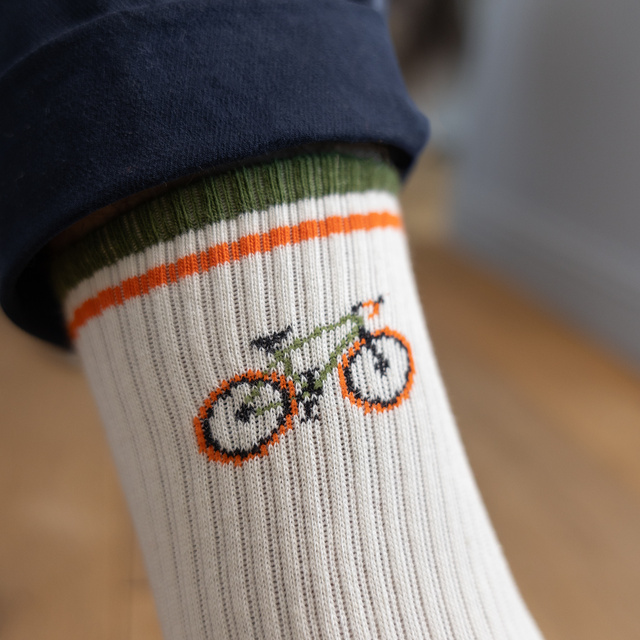 Geschenkset Socken Fahrrad + Thermobecher