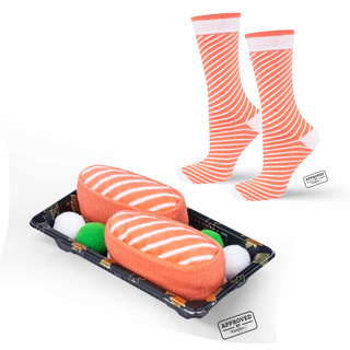 Socken mit Sushi-Motiv