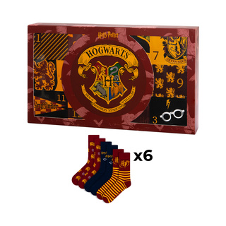 Adventskalender mit Socken Harry Potter 6er-Pack