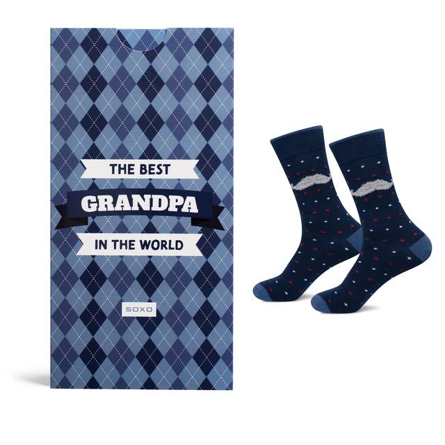 1 Paar von lustigen Socken für Opa in einzigartiger Verpackung | Herrensocken | SOXO
