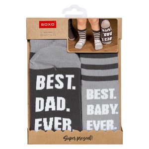 Bunte Set Socken für Vater und Kind SOXO Baumwollen Geschenk