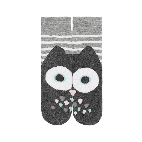 1 Paare von lustige Socken mit Grau Eule  | Kindersocken | SOXO