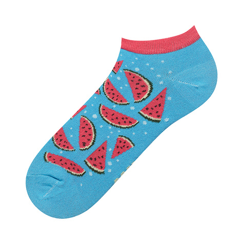 SOXO bunte Damen kurze Socken | rosa und blau