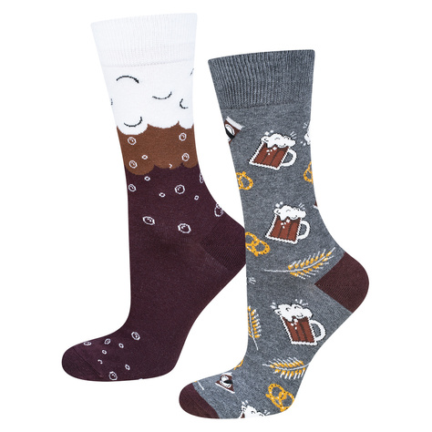 Set mit 2x bunten Herrensocken Bier + Tequila | SOXO