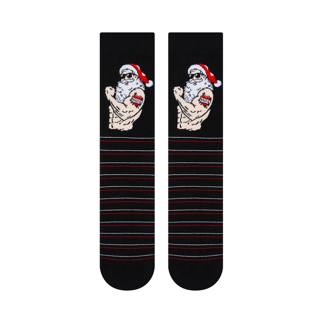 Socken mit Frecher Weihnachtsmann Motorradfahrer 3er-Pack