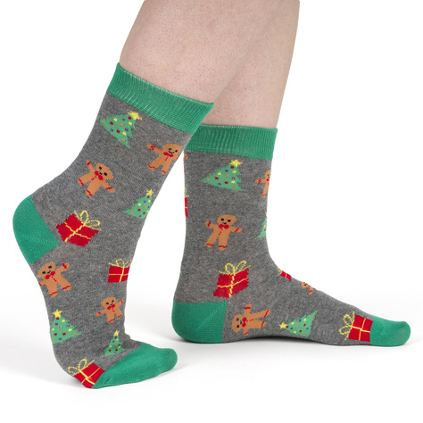 4 Paar von lustigen Socken mit Weihnachtsmotiv in einzigartiger Verpackung | Damensocken | SOXO