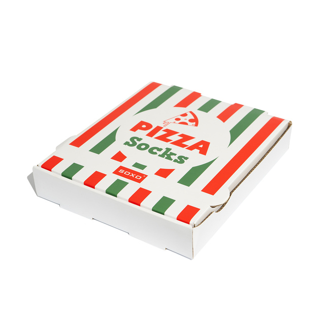 4 Paar von lustigen Socken mit Pizzamotiv einzigartiger Verpackung | Herrensocken | SOXO