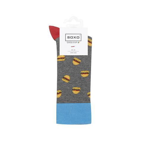 4 Paar von lustigen Socken mit Pizzamotiv einzigartiger Verpackung| Herrensocken | SOXO