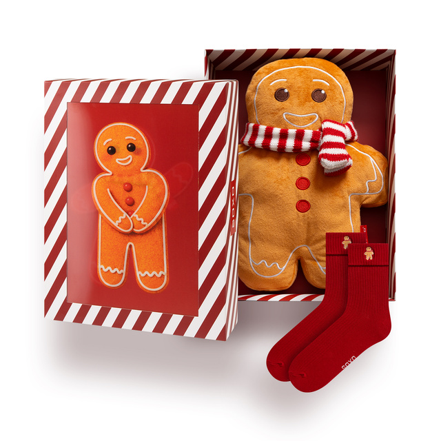 Wärmflasche mit Lebkuchen Bezug 1 L + Socken