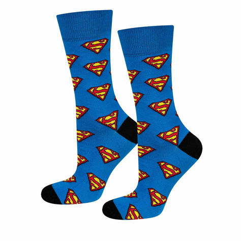 1 Paar von lustigen Socken mit Superman DC Comics | Herrensocken | SOXO