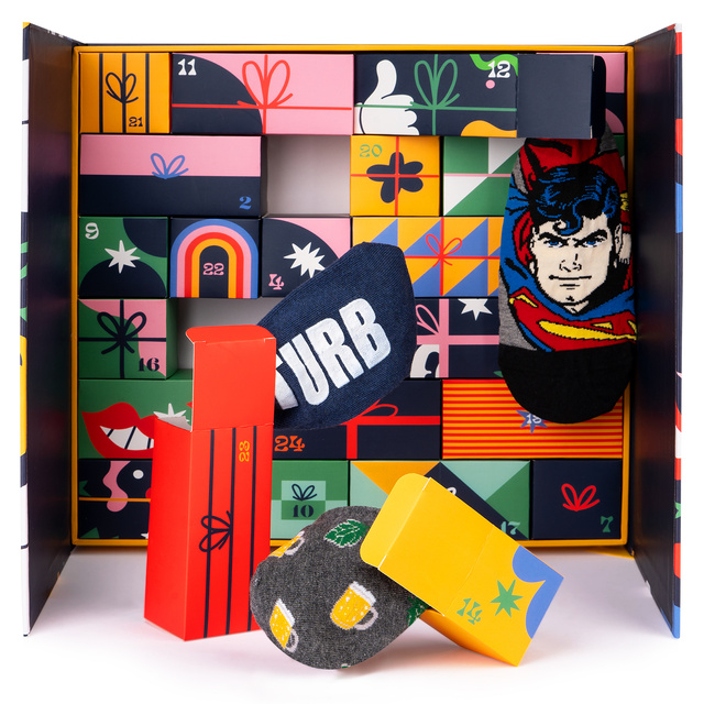 Geschenkbox mit Socken 12er-Pack