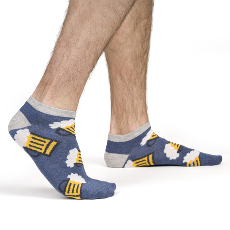 1 Paare von lustige Kurze Socken mit Biermotiv | Herensocken | SOXO