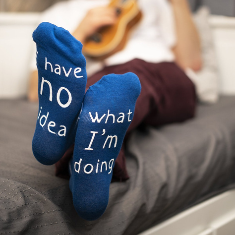 Herrensocken SOXO mit Untertiteln Baumwollen Geschenk 