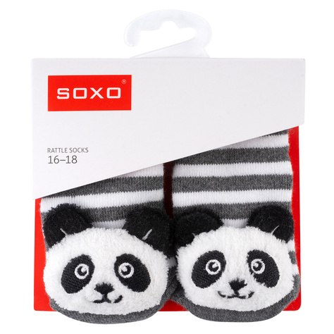 Set mit 3x Bunte Babysocken mit Rassel | SOXO