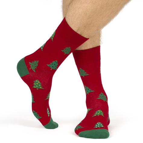 4 Paare von lustigen Socken mit Weihnachtsmotiv in einzigartiger Verpackung | Herrensocken | SOXO