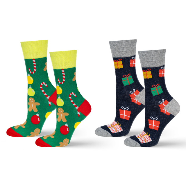 Set mit 2x  Herrensocken mit Weihnachtsmotiv | SOXO