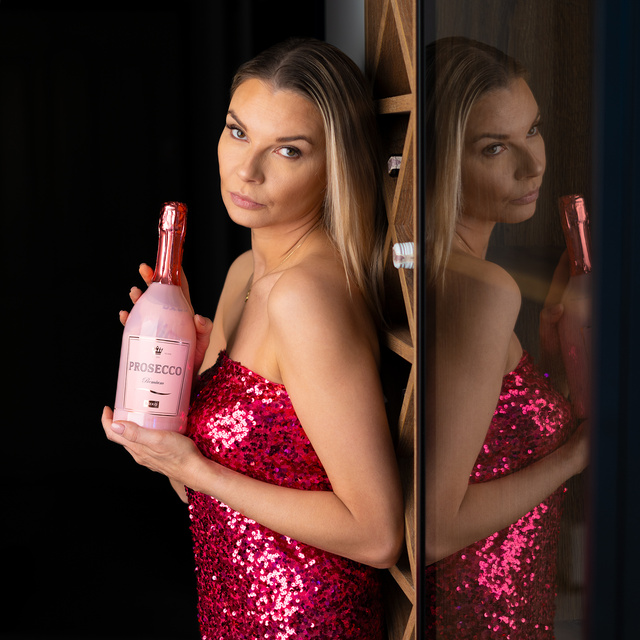 Socken mit Prosecco-Motiv 2er-Pack