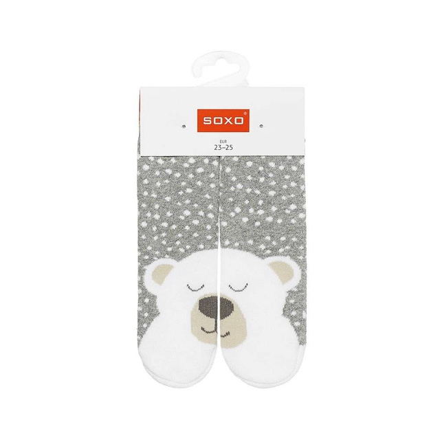 1 Paare von lustige Socken mit Bär warm Frottee | Babysocken | SOXO