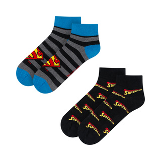 Kurze Socken mit Superman-Motiv 2er-Pack