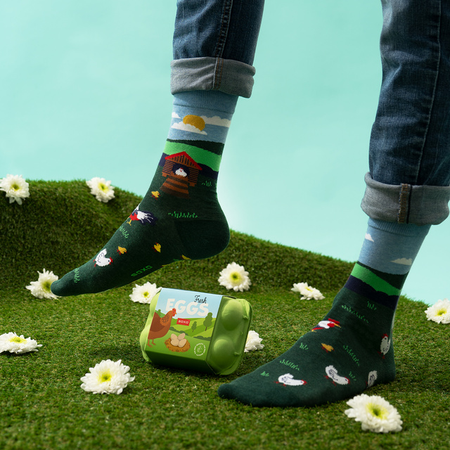 Socken Landeier im Eierkarton 3er-Pack