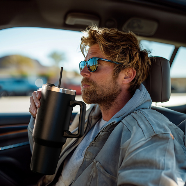 Thermobecher 1200 ml | schwarz | MOMOWAY