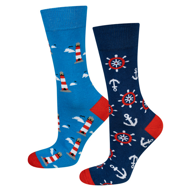 Set mit 4x bunten Herrensocken Pizza + Henne + Laterne + Ei | SOXO