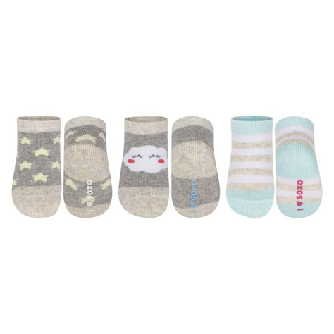 Set mit 3x Bunte Babysocken | SOXO