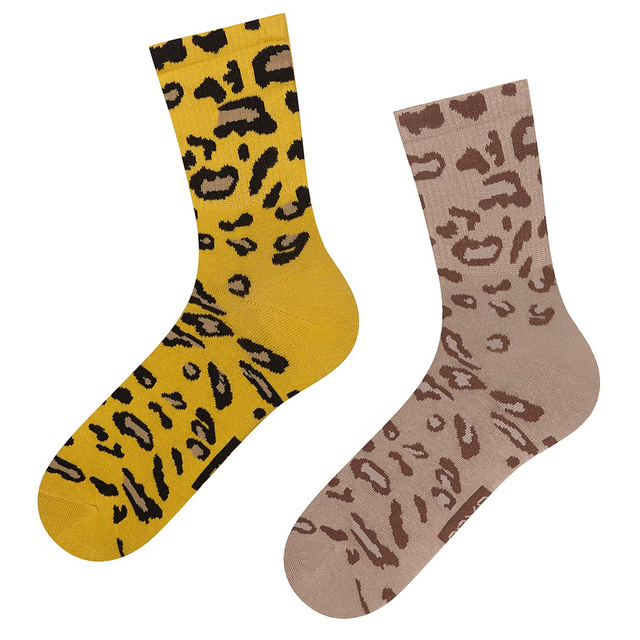  Set mit 2x Damensocken | Leopardenmotiv | SOXO