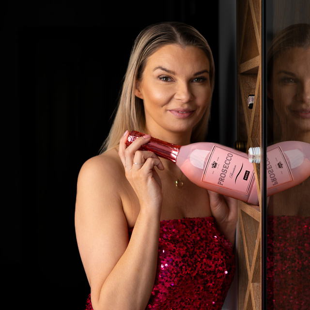 Socken mit Prosecco-Motiv 2er-Pack