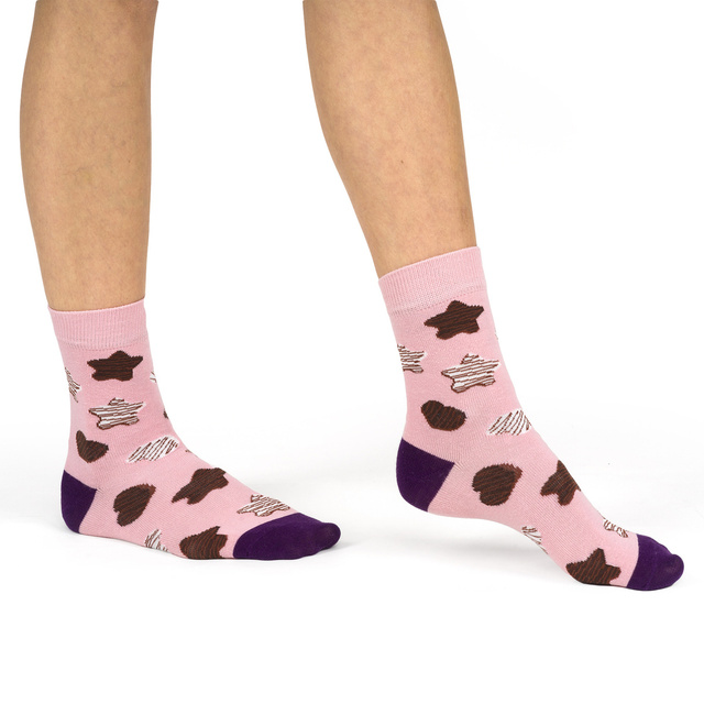 SOXO Damensocken | Lebkuchenplätzchen | Weihnachtsgeschenk | Nikolaustag