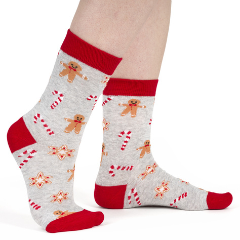 4 Paar von lustigen Socken mit Weihnachtsmotiv in einzigartiger Verpackung | Damensocken | SOXO